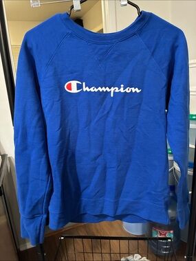 Champion Royal Blue Logo Crewneck Sweatshirt